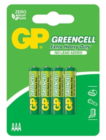 GP Greencell Carbon Zinc AAA / 4 Pack