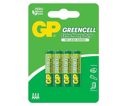 GP Greencell Carbon Zinc AAA / 4 Pack
