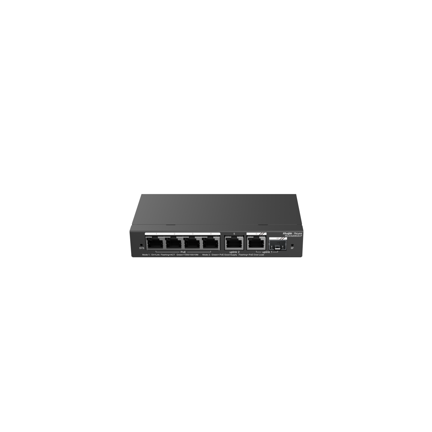 Reyee 6 Port Gigabit PoE+ Smart Switch with SFP Port - Cloud Managed Switch, 54W
