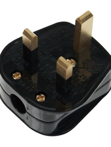 Plug Top 13A Fused (Black)