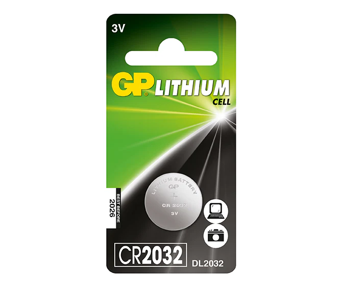 GP Greencell Lithium Coin Battery CR2032 / Single Pack