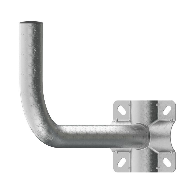 190mm Galvanised Steel Wall Mount (32mm Diameter)