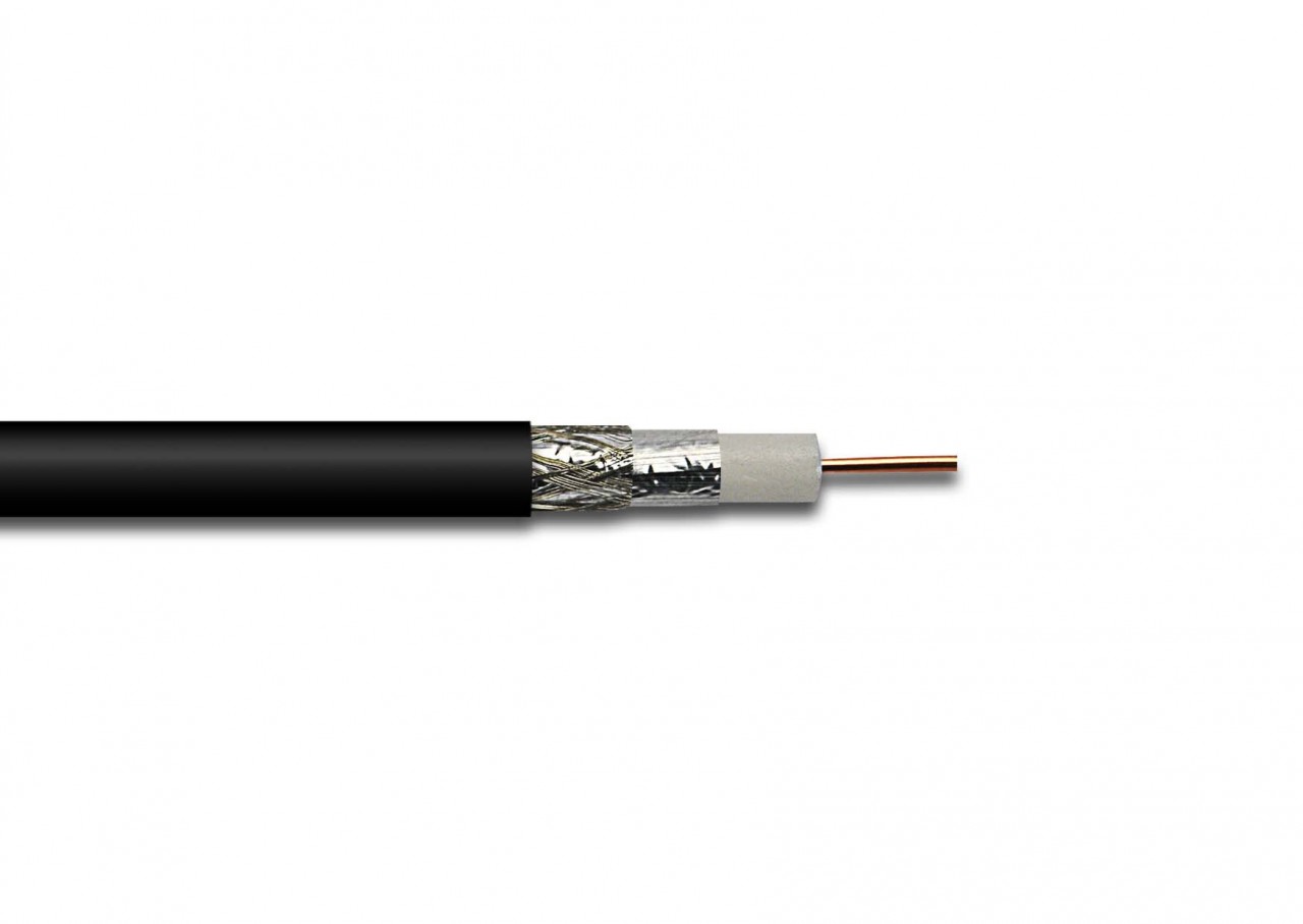 1m RG6 Satellite Cable (Black or White)