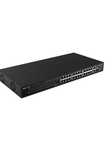 Reyee 24 Port 100Mbps PoE+ Switch 24 Ports PoE + 1 GBE + 1 SFP Port, 180W