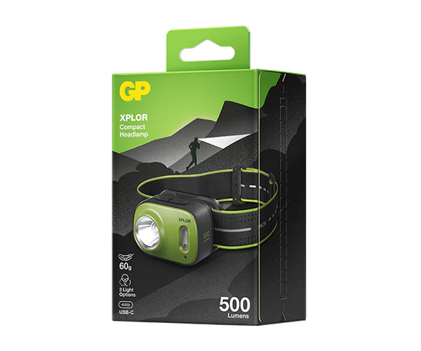 GP Greencell XPLOR Compact LED Headlamp PHR17 / USB-C / 500 Lumens