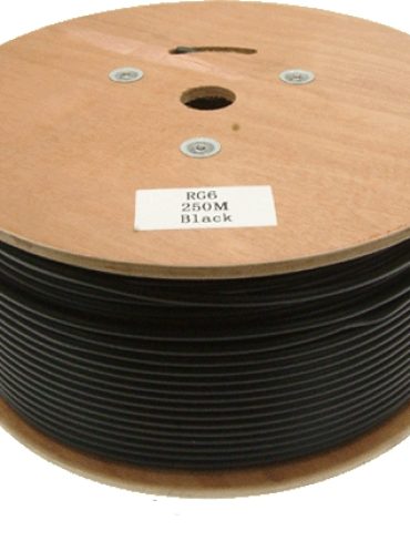 Black RG6 Satellite Cable (250m)