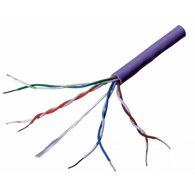 305m CAT5e UTP Ethernet Cable (LSZH, Pure Copper) Purple