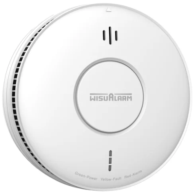 Wisualarm 230V Mains Powered Smoke Alarm / 10 Year Backup Battery