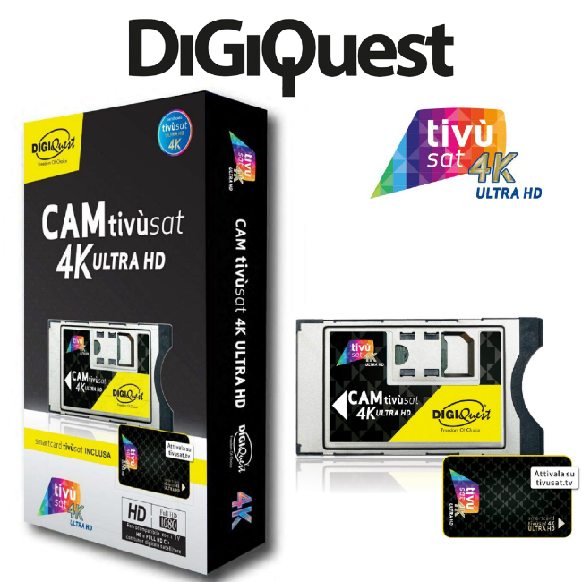 Official Tivusat 4K CI+ CAM and Viewing Card