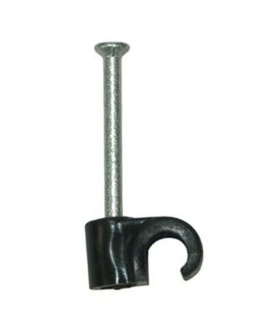 Black 5mm Cable Clips (100)