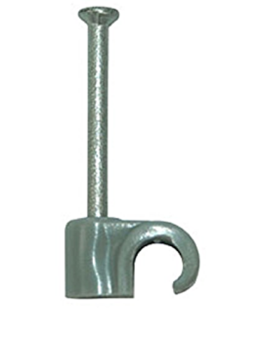 Grey 5mm Cable Clips (100)