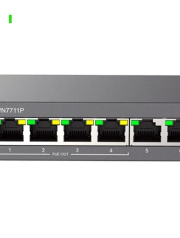 Grandstream GWN7711P - 8 Port Gigabit PoE+ Managed Switch, 4 PoE+/24V Passive, 60W