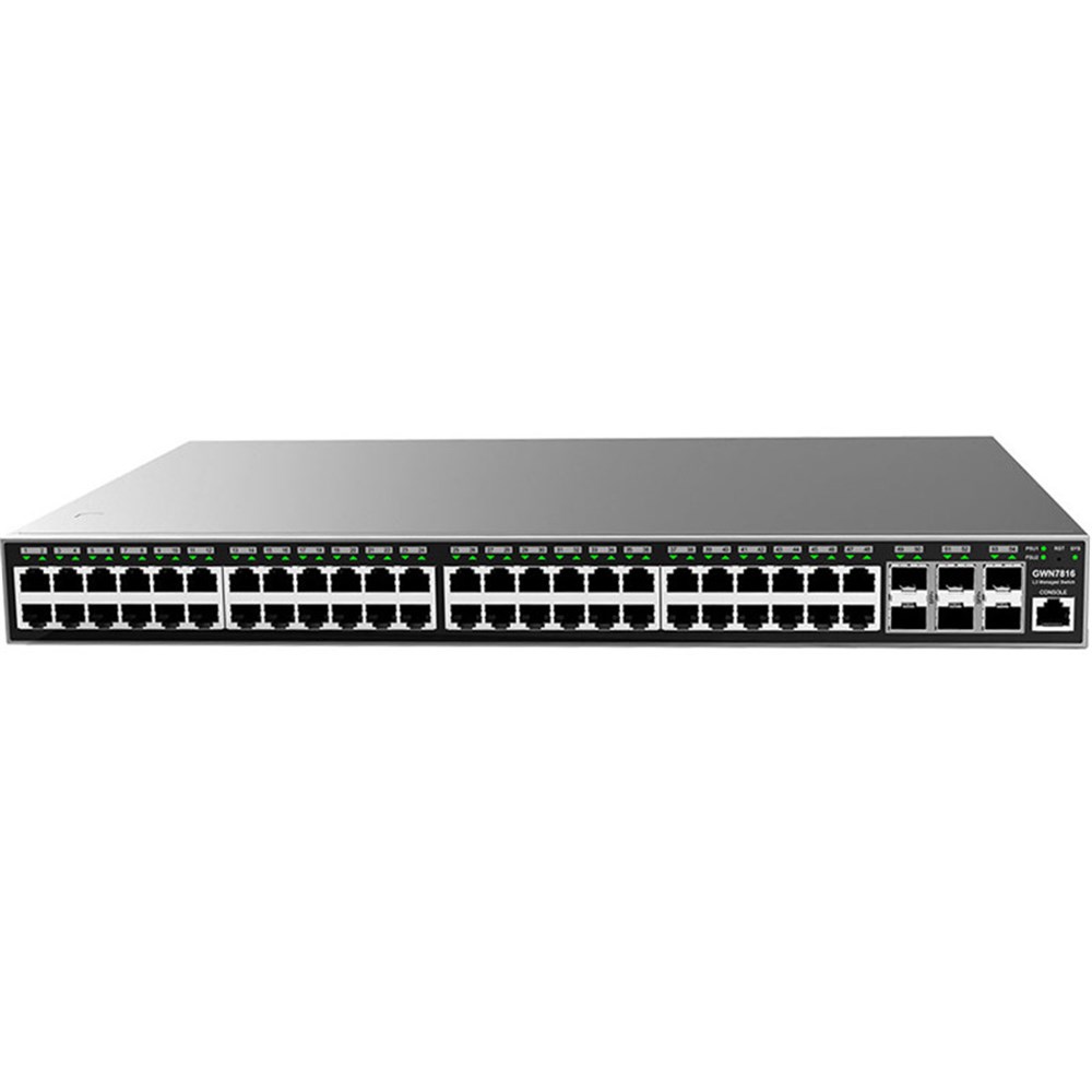 Grandstream GWN7816 - 48 Port Gigabit Managed Layer3 Switch, 6 SFP+