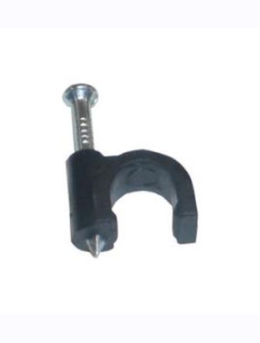 Black 7mm Cable Clips (100)