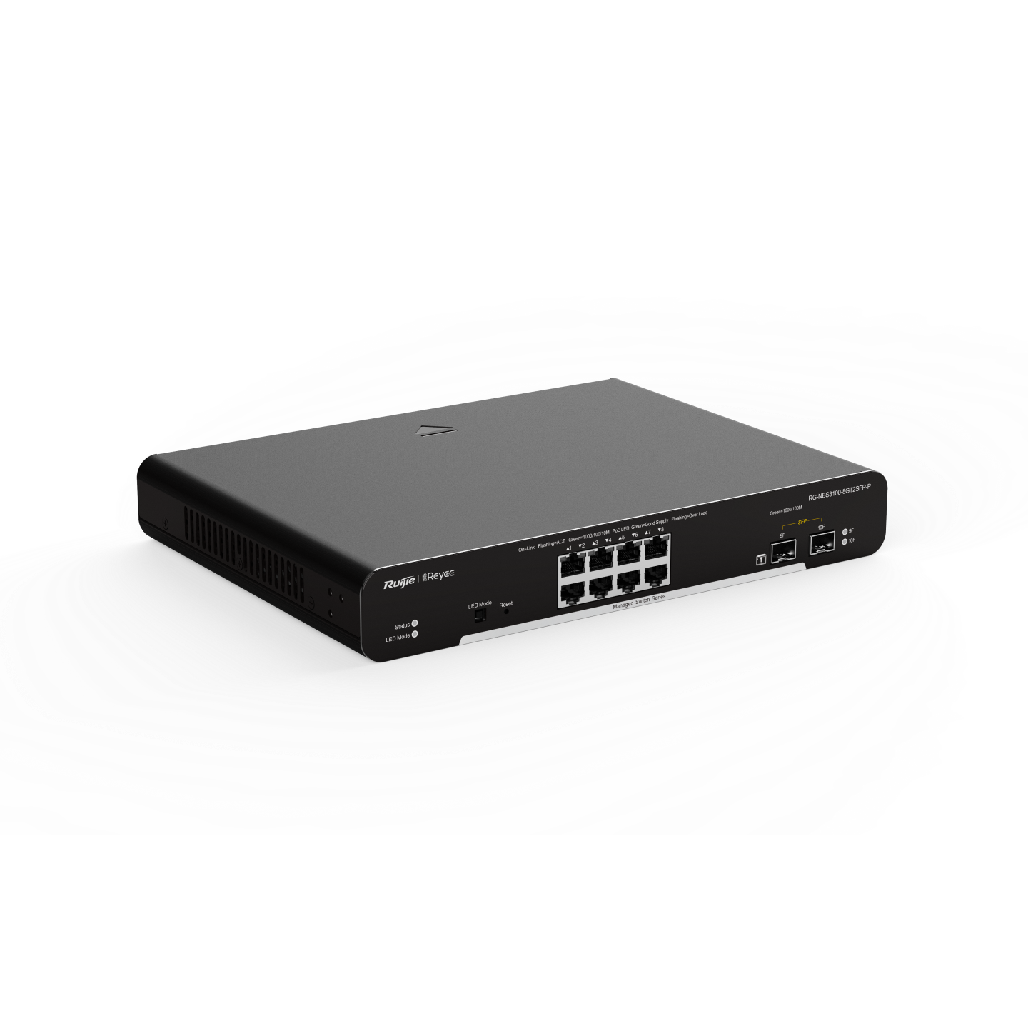Reyee 10 Port Gigabit PoE+ Layer 2 Smart Switch / 2 SFP Ports - Cloud Managed, 125W