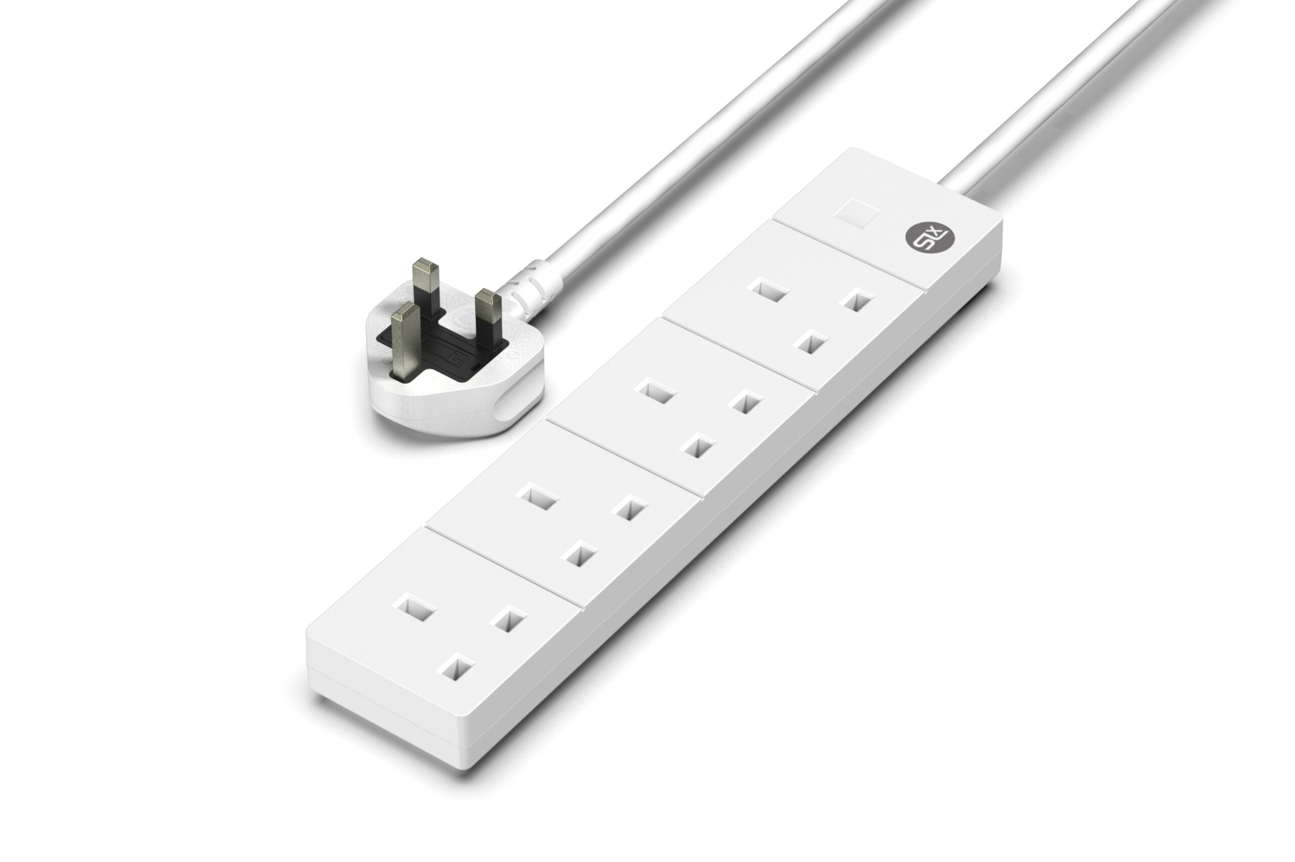 4 Gang Extension Lead 2m -  (No Neon)