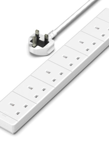 6 Gang Extension Lead 1m -  (No Neon)