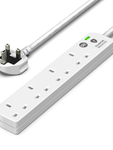 4 Gang Extension Lead 2m -  (Surge protected & neon)