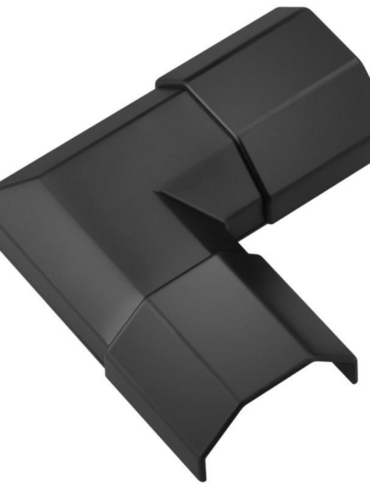 Aluminium Trunking Right Angle - 33mm - Black
