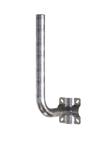 180mm Stand off, 350mm Height Galvanised Steel Wall Mount (32mm Diameter)