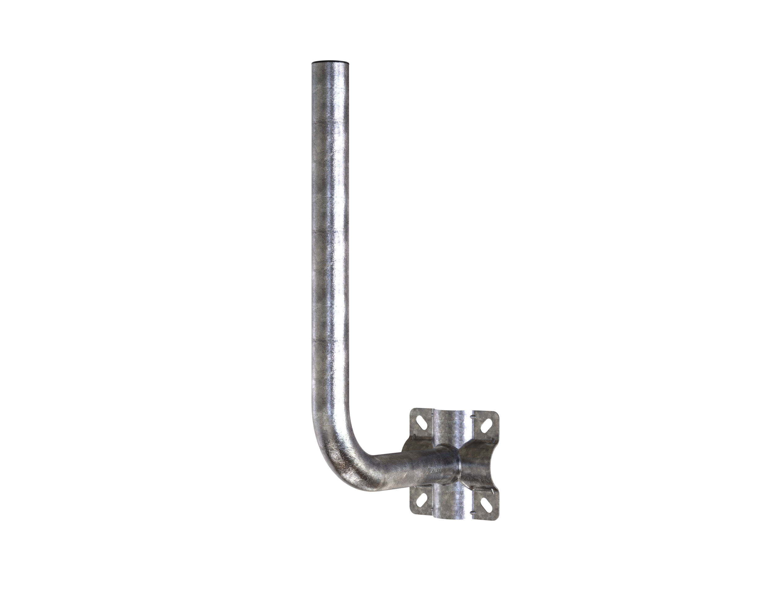 180mm Stand off, 350mm Height Galvanised Steel Wall Mount (32mm Diameter)