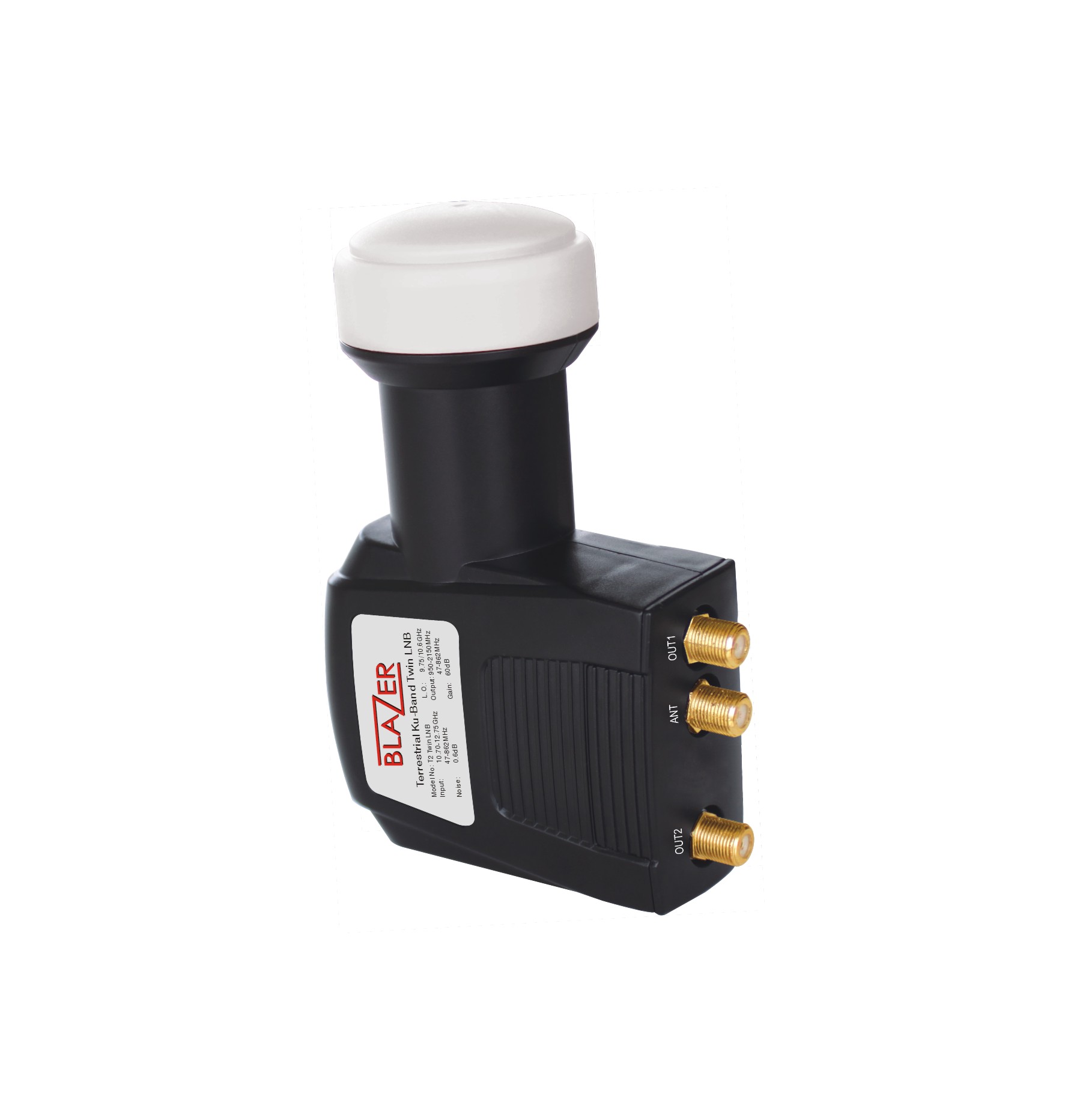 Blazer T2 Twin LNB with Terrestrial Input