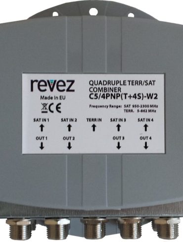 4 TV Satellite & Terrestrial Combiner (Outdoor)