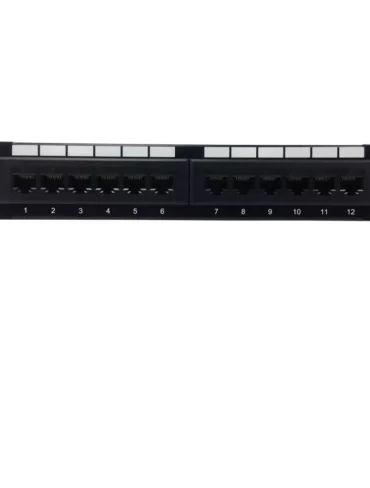 12 Port Patch Panel CAT5e for 10" Cabinet