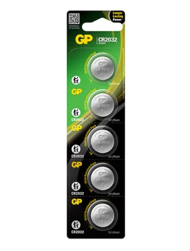 GP Greencell Lithium Coin Battery CR2032 / 5 Pack