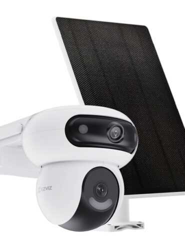 EZVIZ HB90 Dual Kit WiFi Battery Powered Dual Lens Pan & Tilt Outdoor Camera 4MP + 4MP / 8W Solar Panel