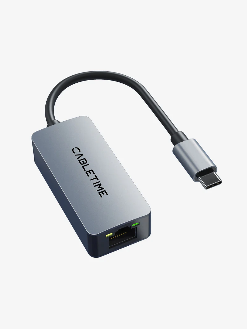 Cabletime USB-C 3.1 to Ethernet Adapter 2500Mbps