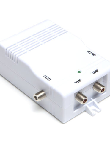 Antiference 2 Way TV Amplifier with Bypass (F-Type)