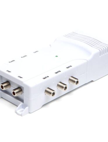 Antiference 6 Way TV Amplifier with Bypass (F-Type)