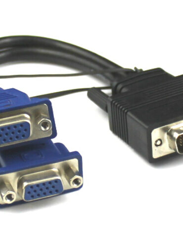 DMS59 DVI Male to 2x VGA Female Video Splitter
