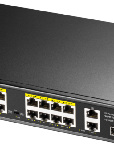 Cudy 24 Port 100M PoE+ Switch + 2 GB Uplink + SFP 300W