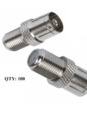 Coaxial Female to F Female Adapter (100)