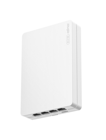 Reyee WiFi 6 Wall Plate Access Point AX3000, 4 GB Ports, PoE Out