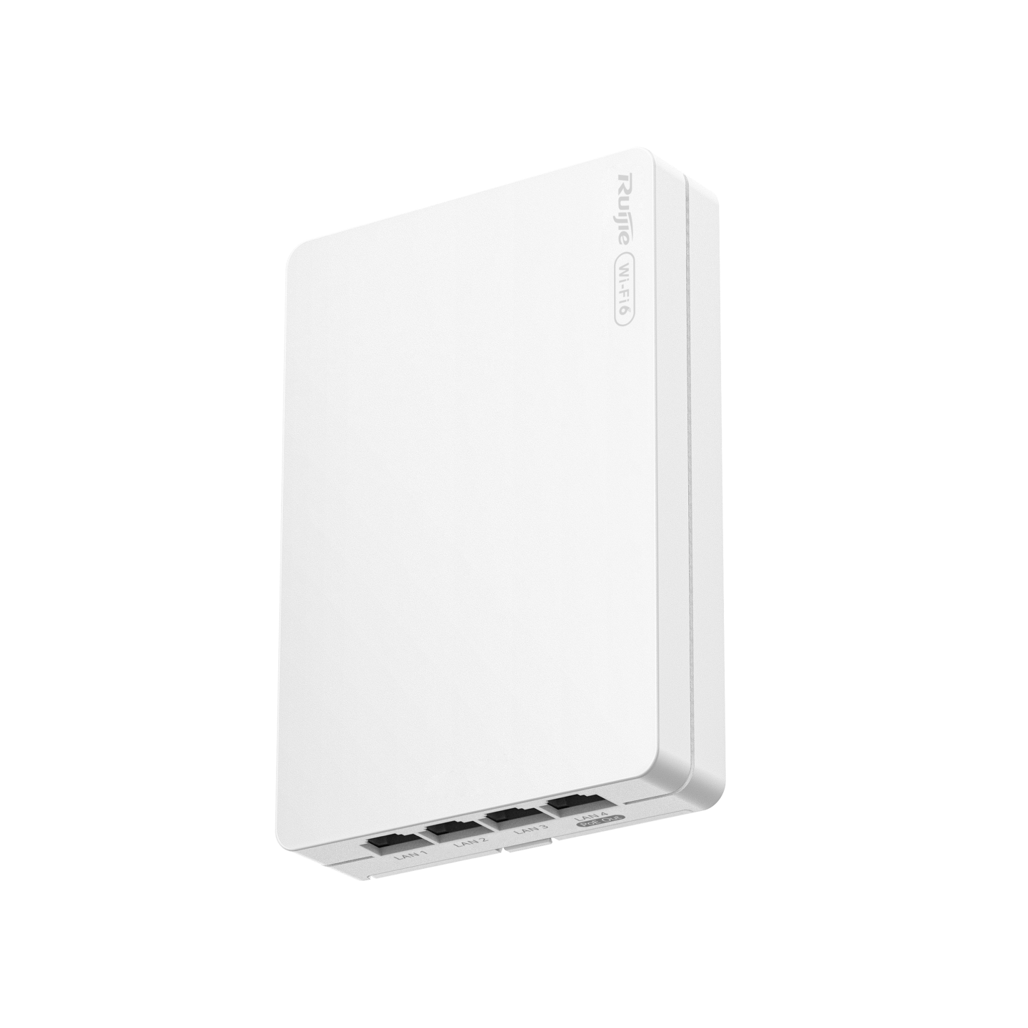 Reyee WiFi 6 Wall Plate Access Point AX3000, 4 GB Ports, PoE Out