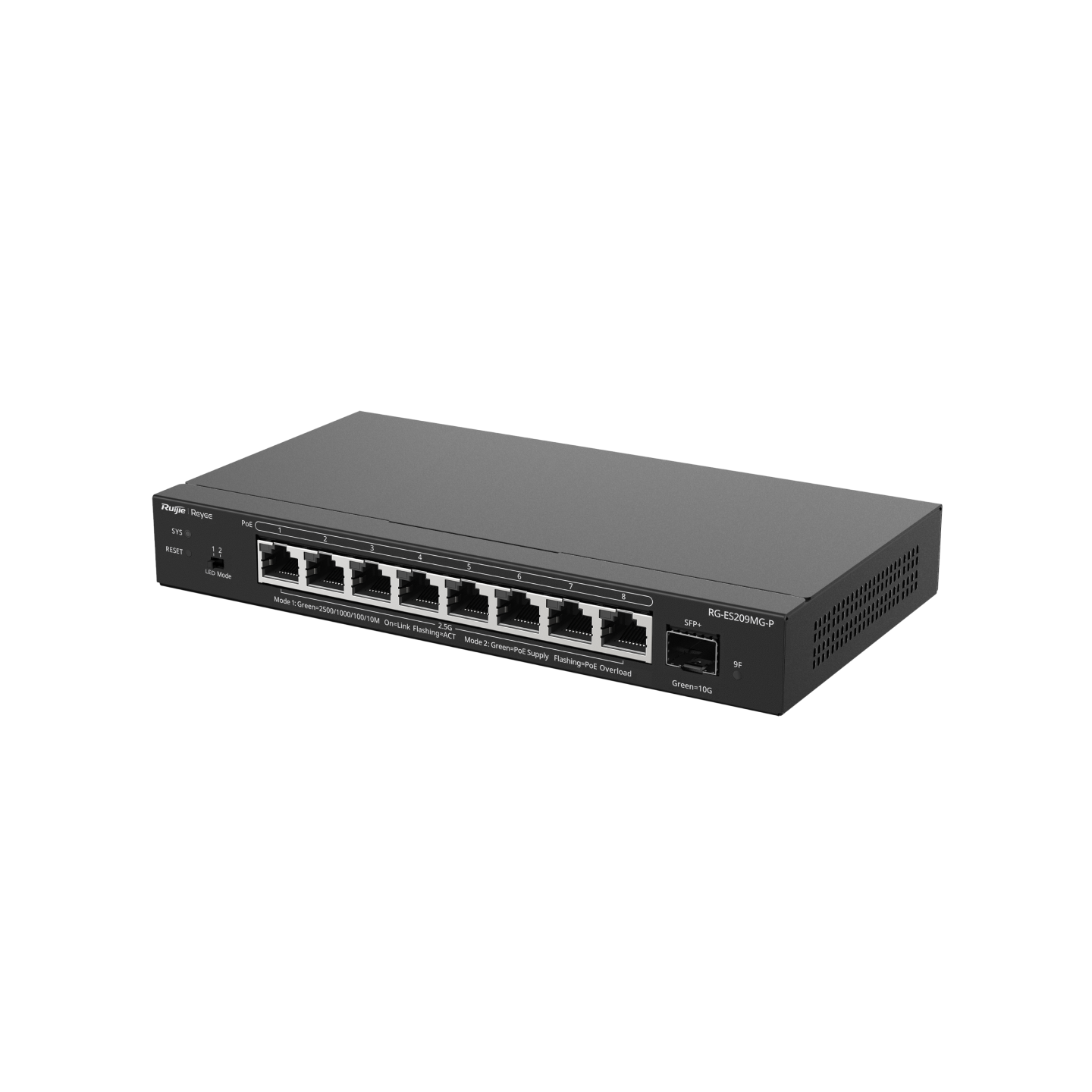 Reyee 9 Port 2.5G PoE+ Smart Switch with 10G SFP+ Port / Cloud Managed Switch, 130W