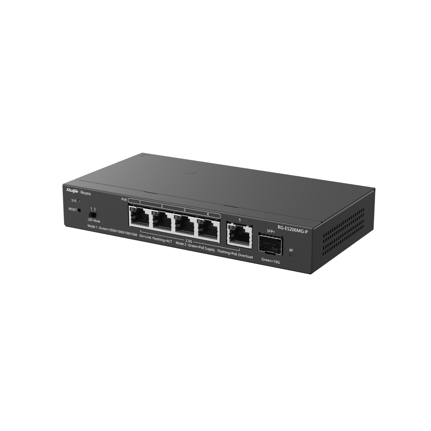 Reyee 6 Port 2.5G PoE+ Smart Switch with 10G SFP+ Port / Cloud Managed Switch, 70W