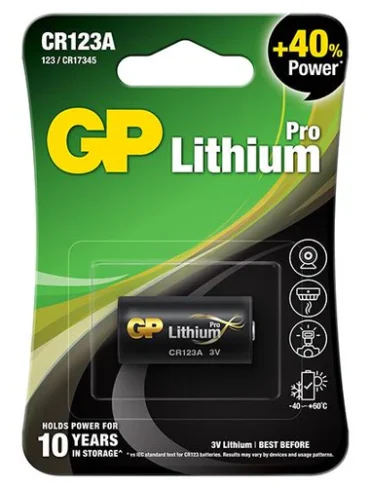 GP Battery 3V Lithium Pro CR123A / Single Pack
