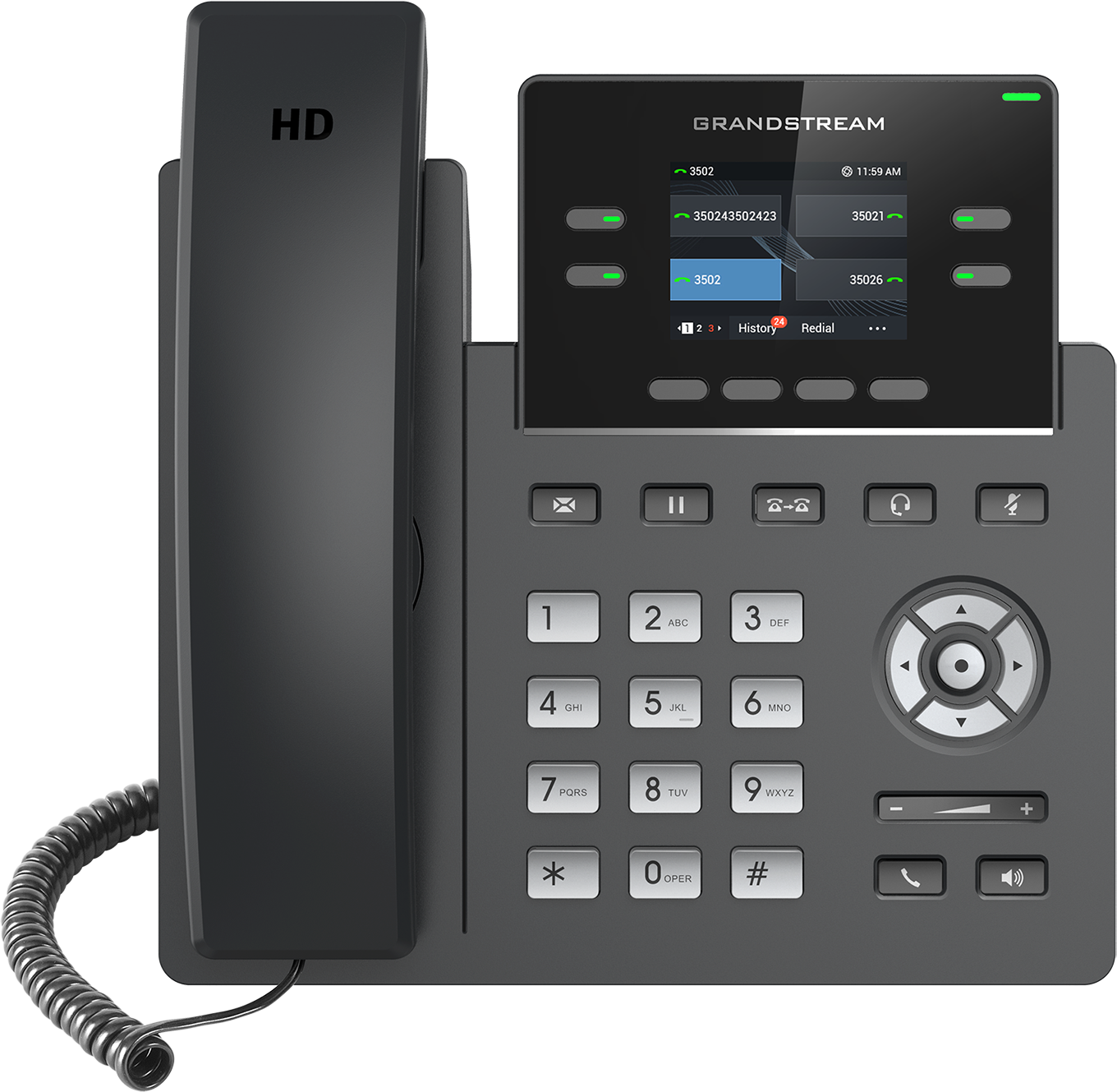 Grandstream GRP2612P - 4-Line PoE IP Phone, Color LCD