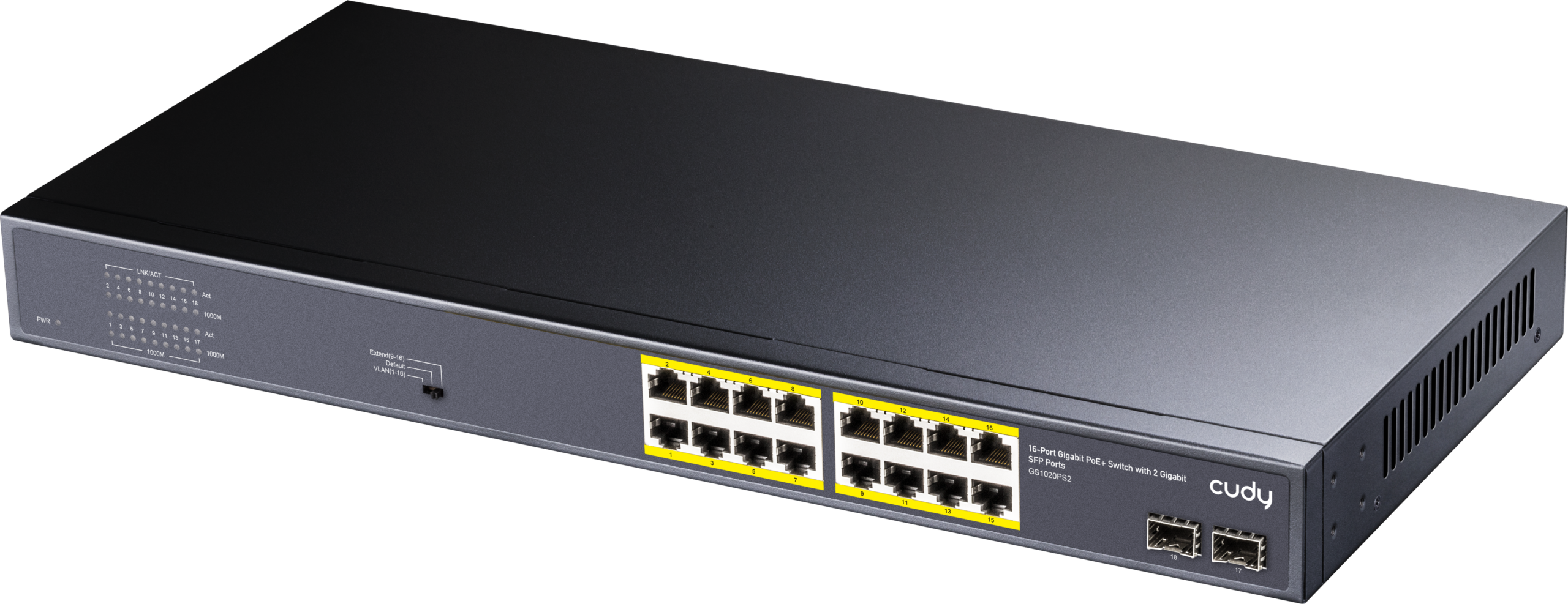 Cudy 16 Port Gigabit PoE Switch + 2 SFP 200W