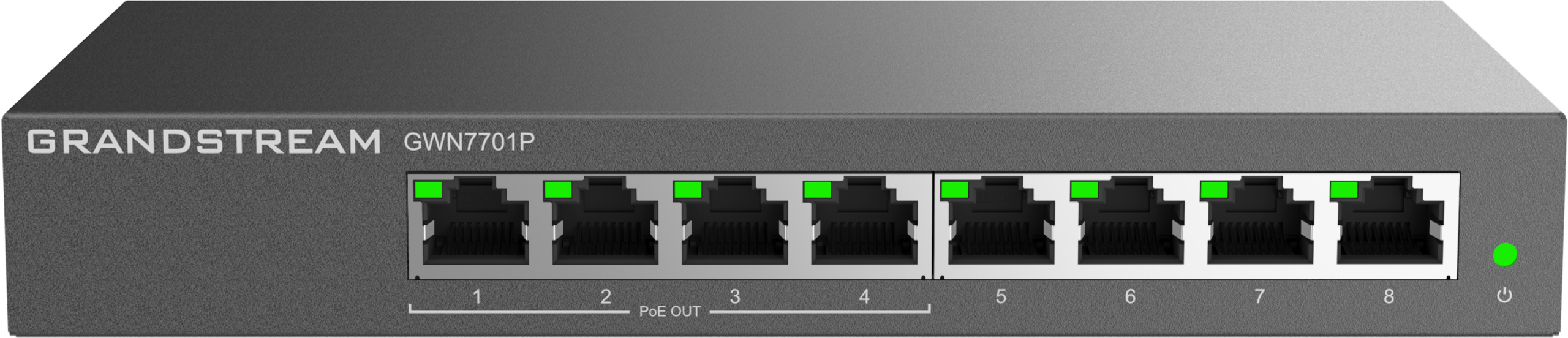 Grandstream GWN7701P - 8 Port Gigabit Unmanaged Switch with 4 PoE+ Ports, 60W