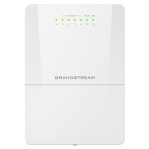 Grandstream GWN7710R - 6 Port Gigabit PoE+ Managed Switch, 4 PoE+/24V Passive, 1 SFP, Outdoor IP66 Rated
