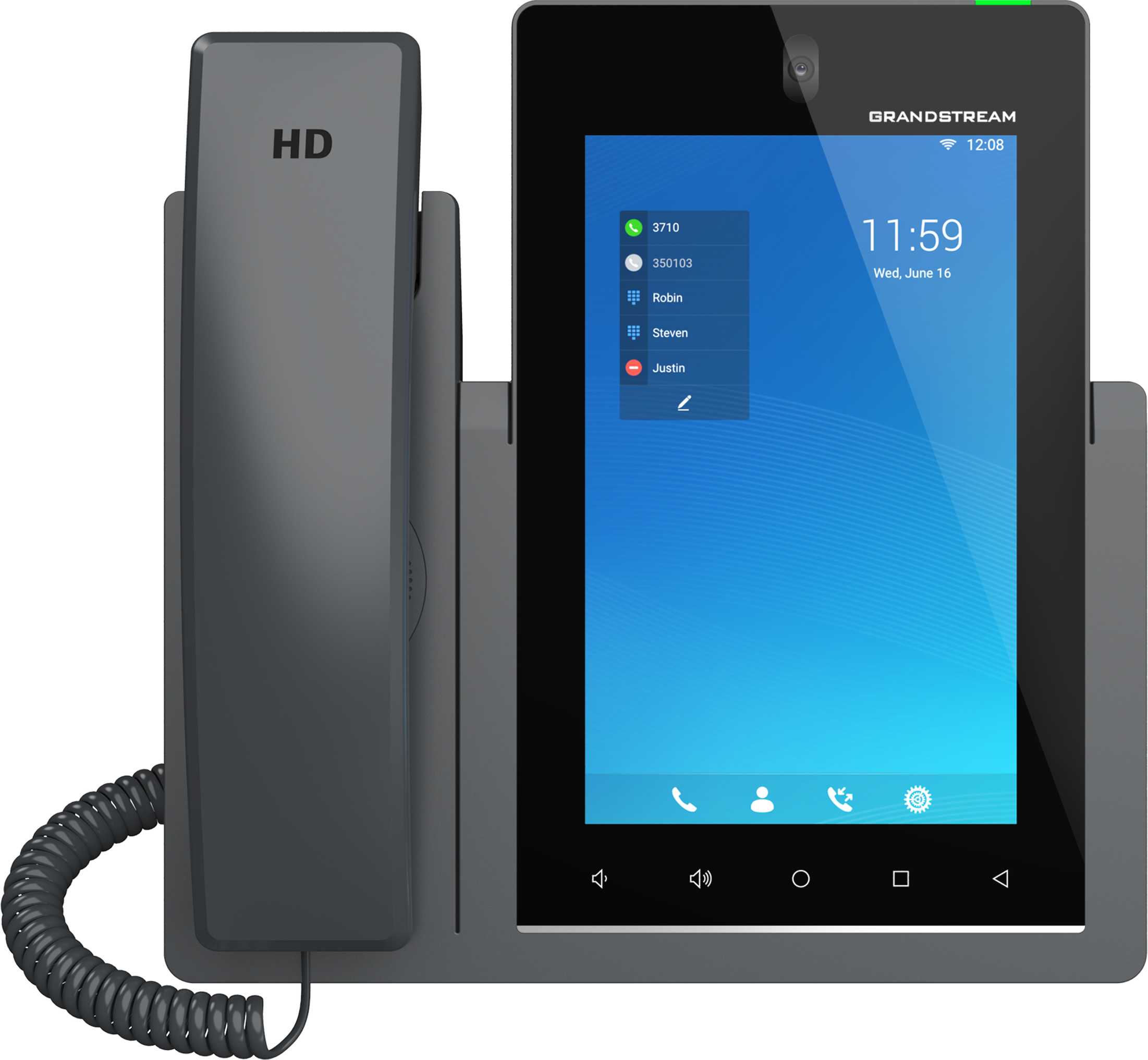 Grandstream GXV3470 - 16-Line, WiFi and PoE IP Video Phone, Color 7'' Touchscreen, WiFi 6