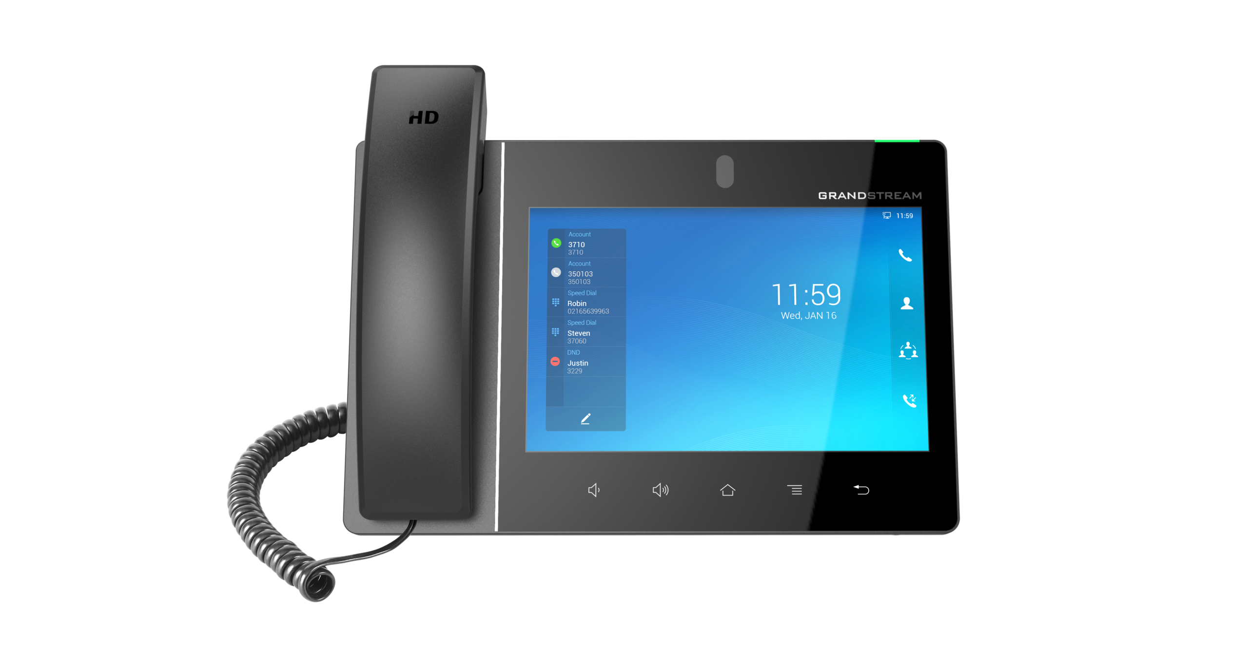 Grandstream GXV3480 - 16-Line, WiFi and PoE IP Video Phone, Color 8'' Touchscreen, WiFi 6