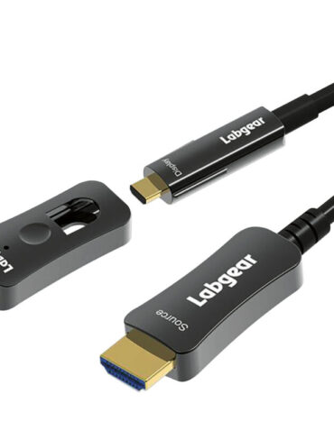 Labgear 100m 4K Fibre Optic HDMI Lead with Detachable End