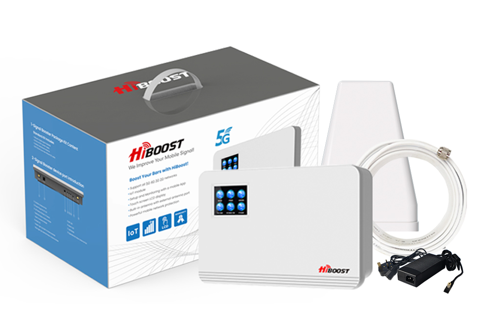 HiBoost Hi10-4S Mobile Signal Booster - Covers 2G/3G/4G/5G Bands - Compliant with Comreg requirements