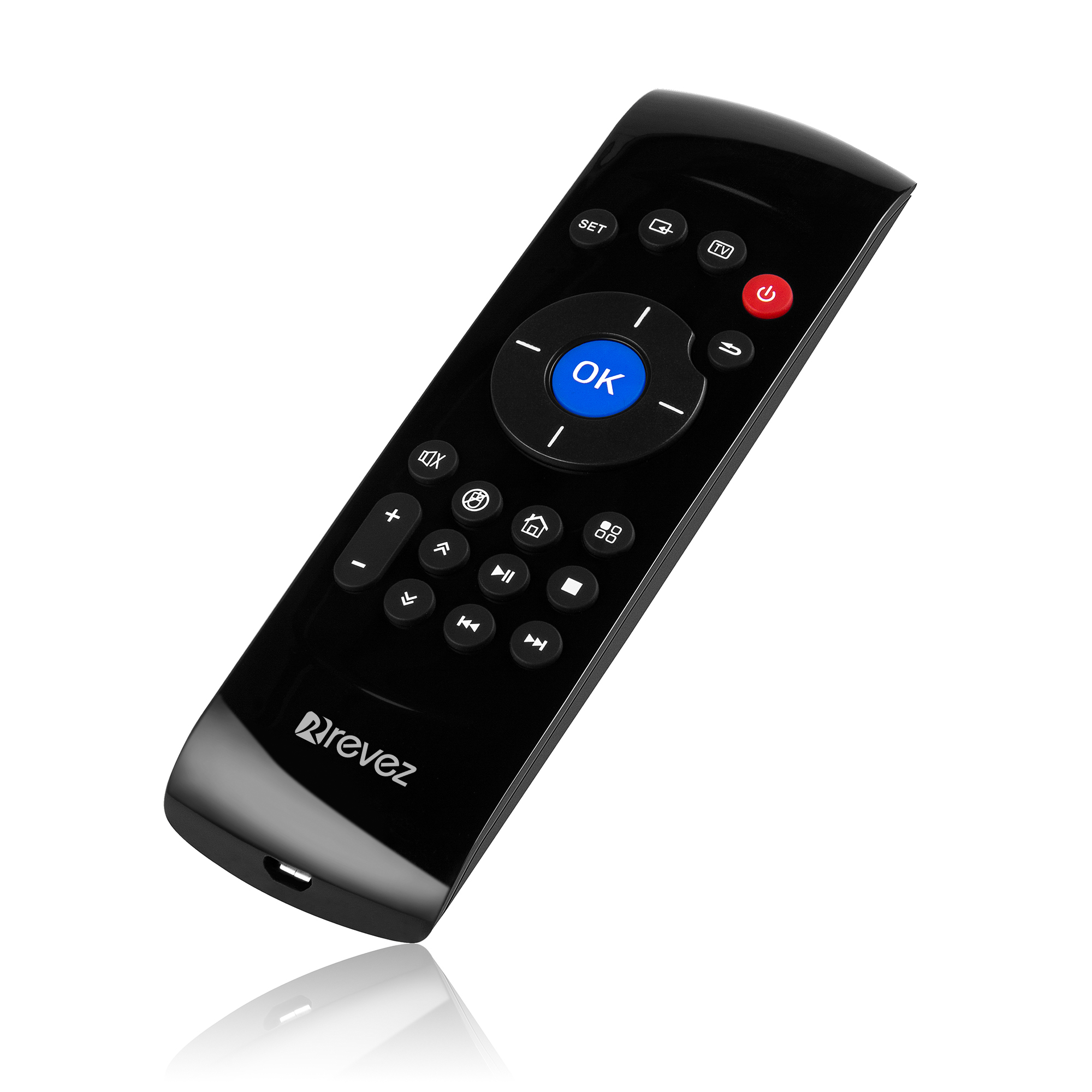 Revez Wireless Airmouse with Keyboard + Rechargable Battery + TV Learning (AM3)
